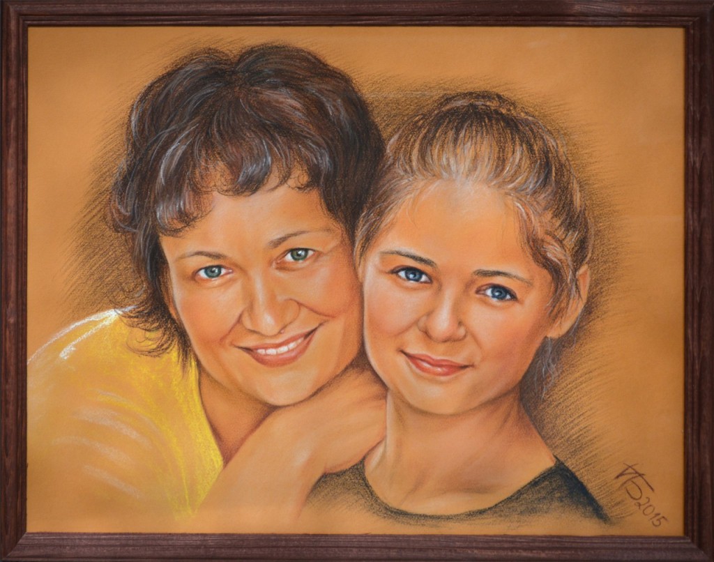 Портрет хореографа Светланы Ставицкой с дочерью.